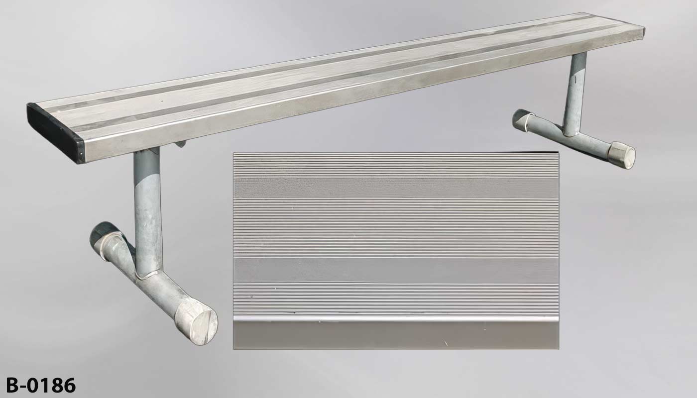 b_0186 Aluminum Bench