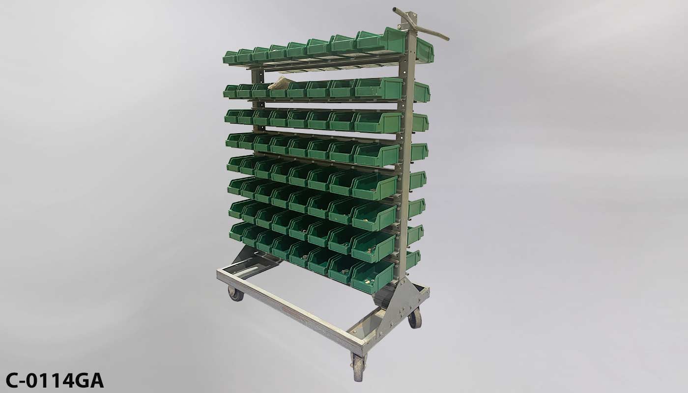 c_0114ga Mobile Parts Bin Organizer