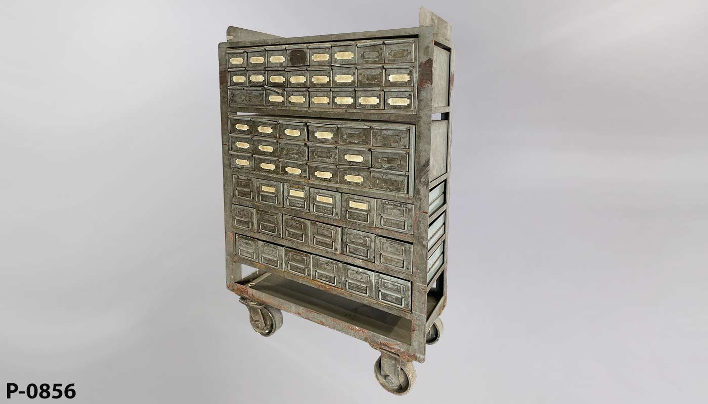p_0856 Mobile Parts Bin Organizer