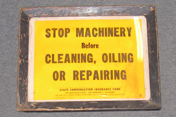s0059 Factory/Machinery Sign