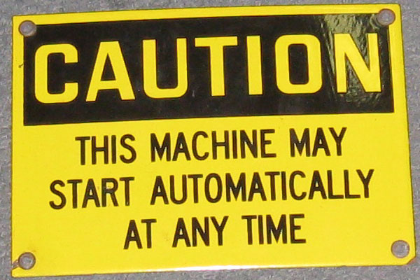 s1372 Factory/Machinery Sign