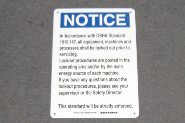 s2256 Factory/Machinery Sign