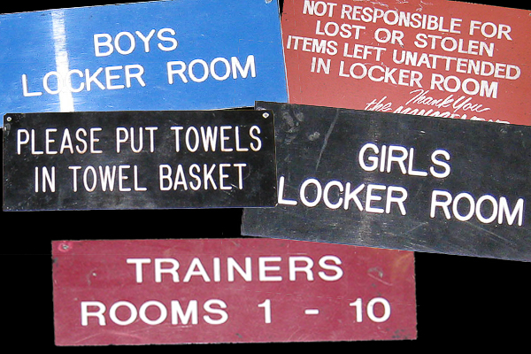 Gym / Locker Room Signs