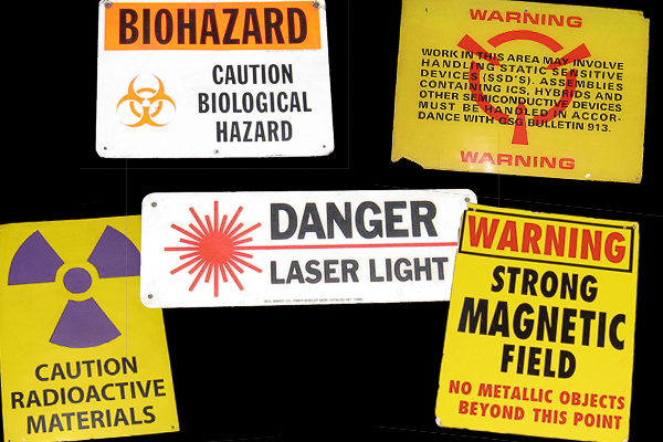  Jail, Lab / Biohazard Signs
