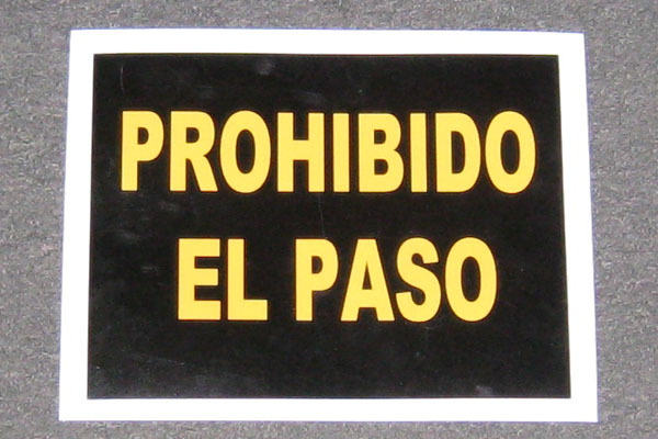 s2066b Spanish Sign