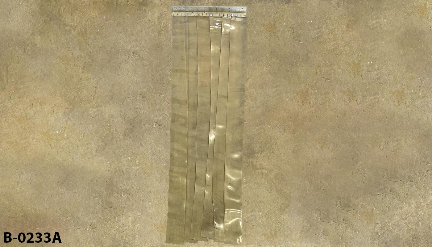 Barrier curtain for freezer door, stock number B-0233a