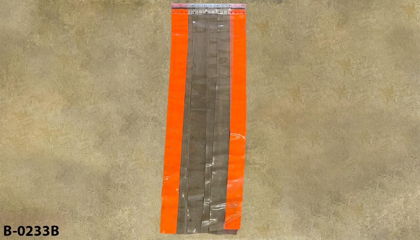 Barrier curtain for freezer door, stock number B-0233b