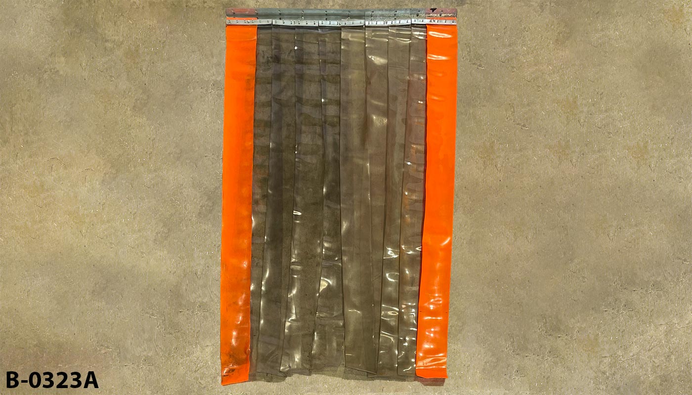 Barrier curtain for freezer door, stock number B-0323a
