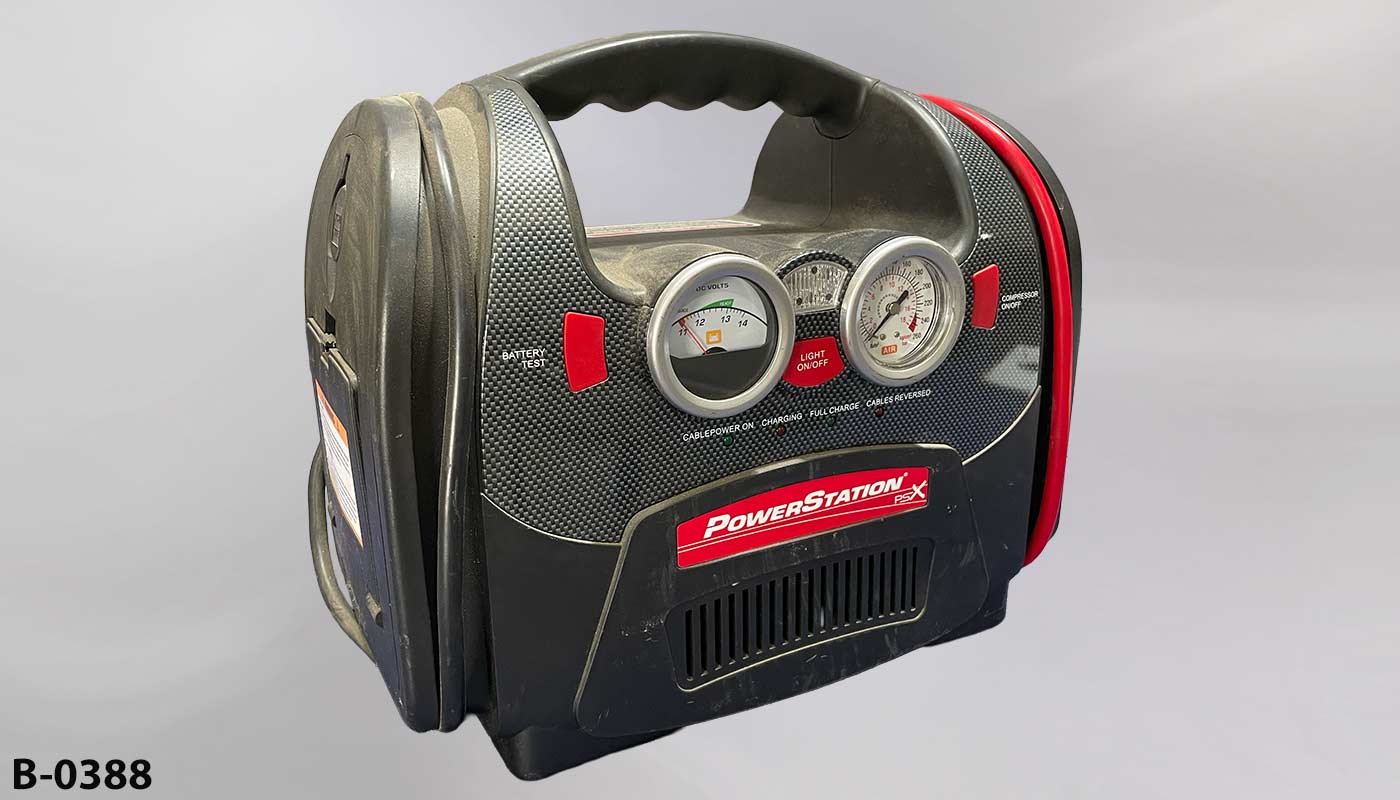 Battery charger/air compressor, stock number B-0388