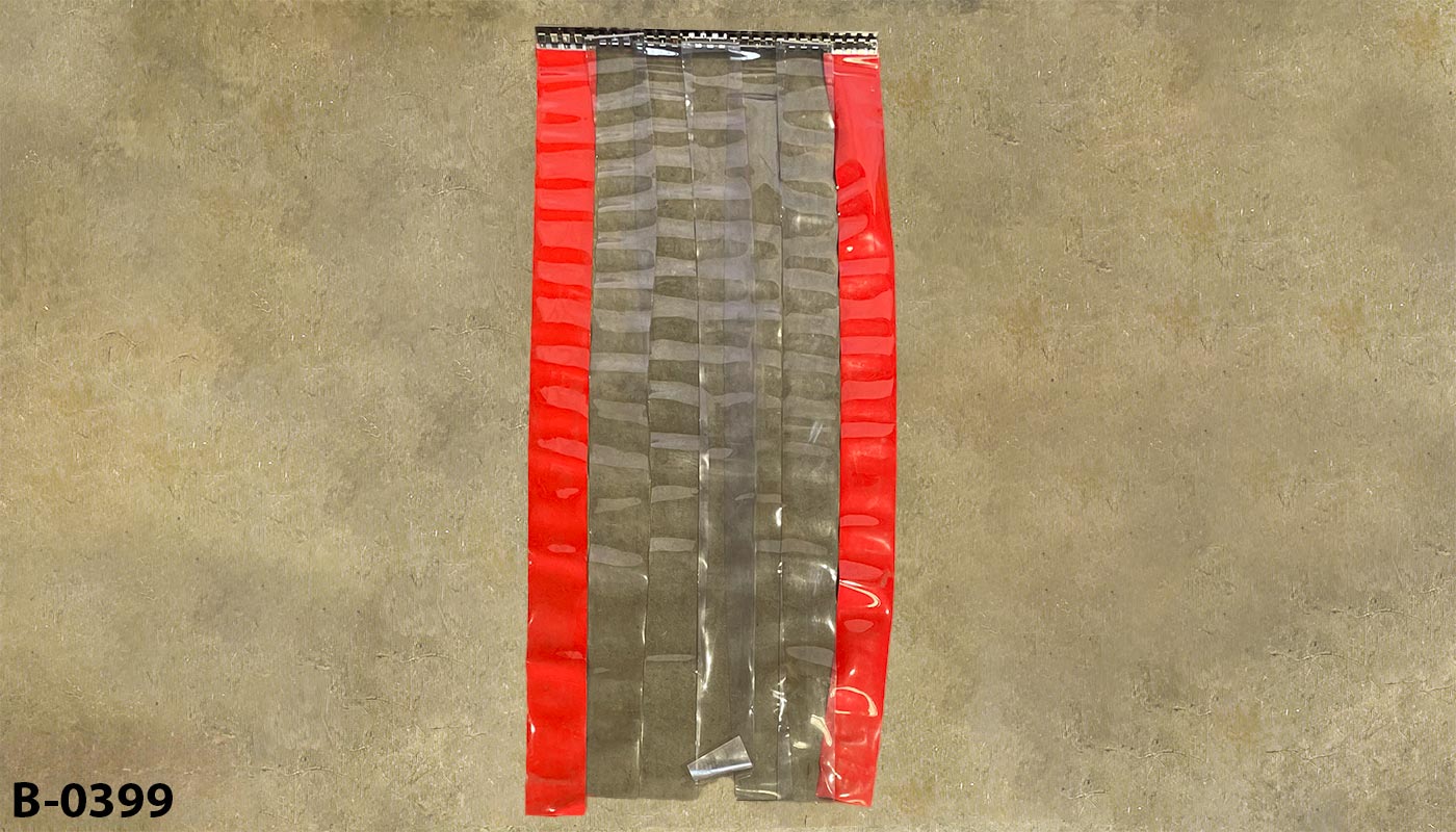 Barrier curtain for freezer door, stock number B-0399