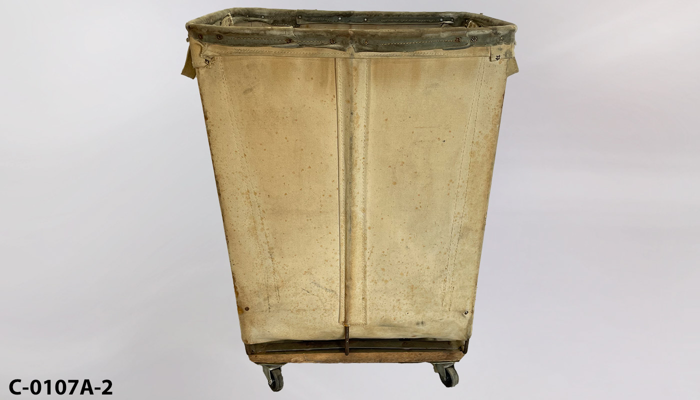 Cart, laundry/mail room, canvas, castered, small, [SPECIFY, another photo