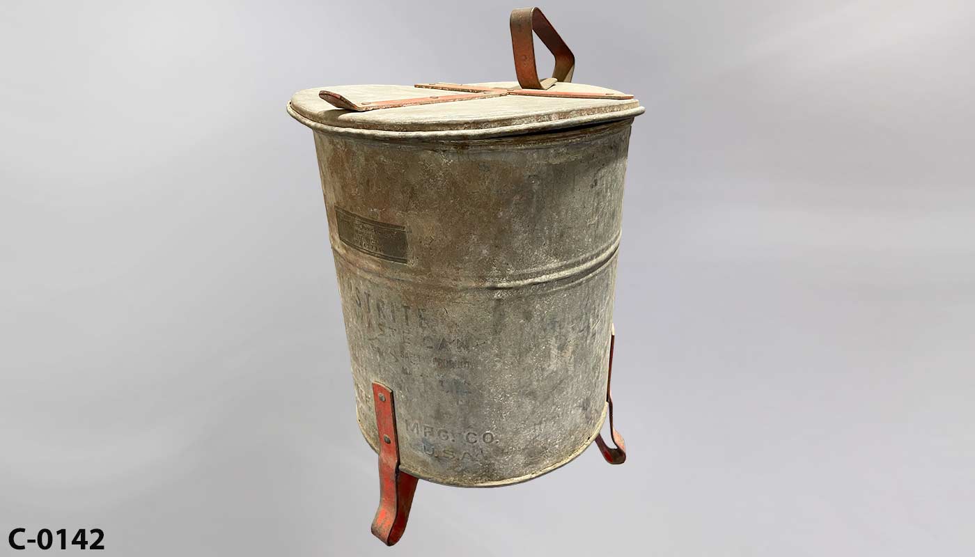 Oily rag can, stock number C-0142