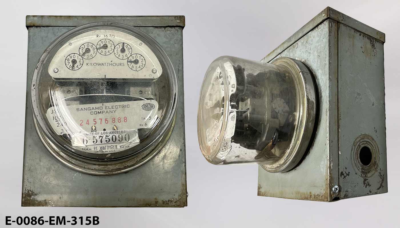 Electric meter w/ panel box, small [MEASUREMENTS &, another photo