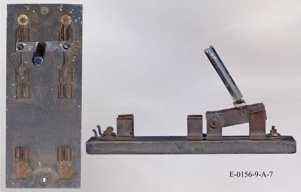 Electric knife blade switch, single throw/double pole, 7"w, another photo