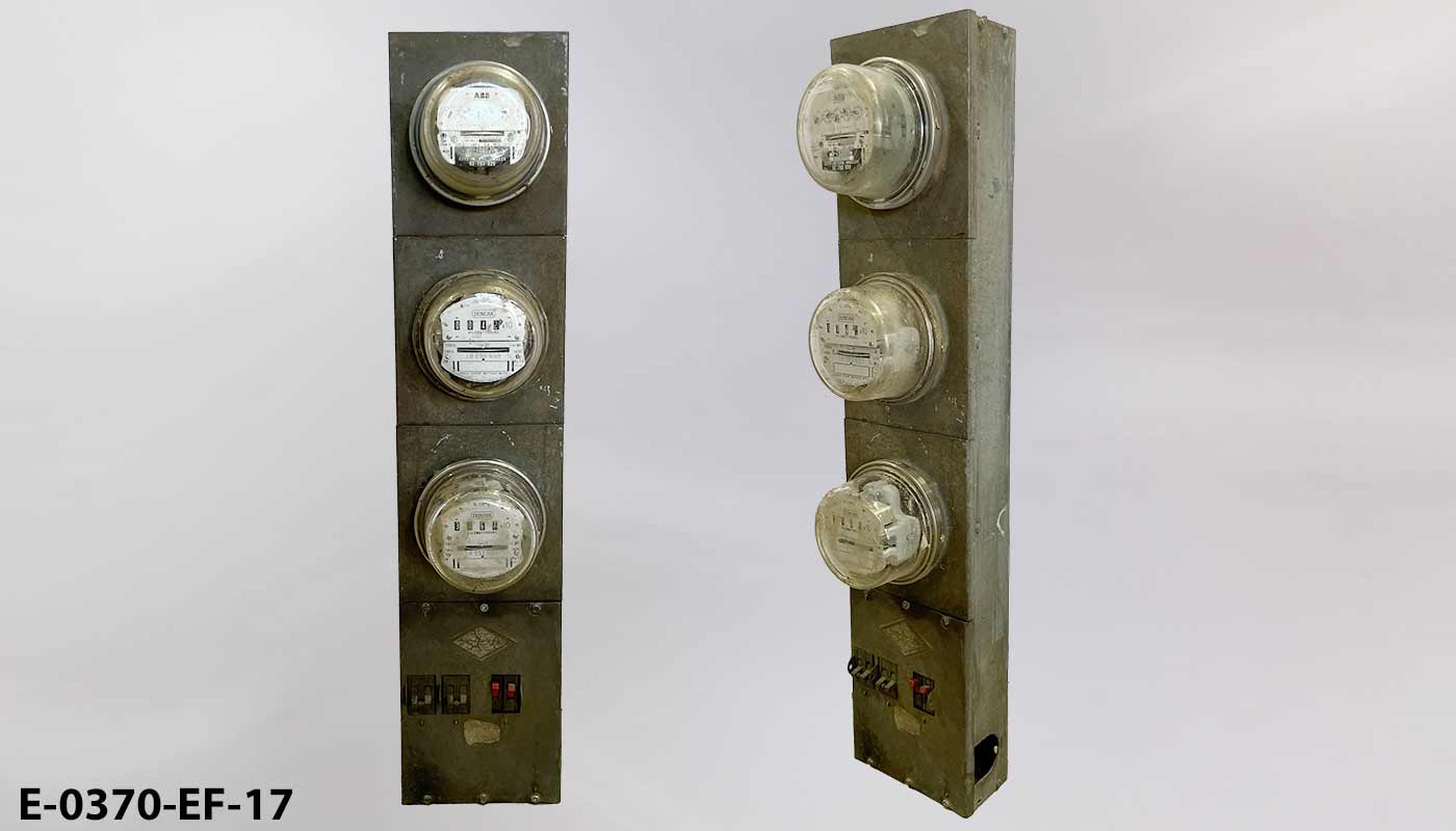 Electric meter panel, stock number E-0370