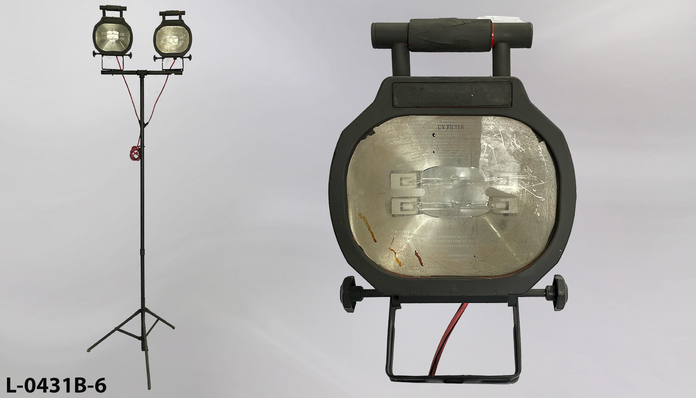 Light, work light, floor stand, halogen, dual head, heavy, another photo