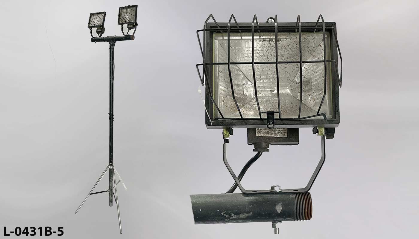 Light, work light, floor stand, halogen, dual head, heavy, another photo