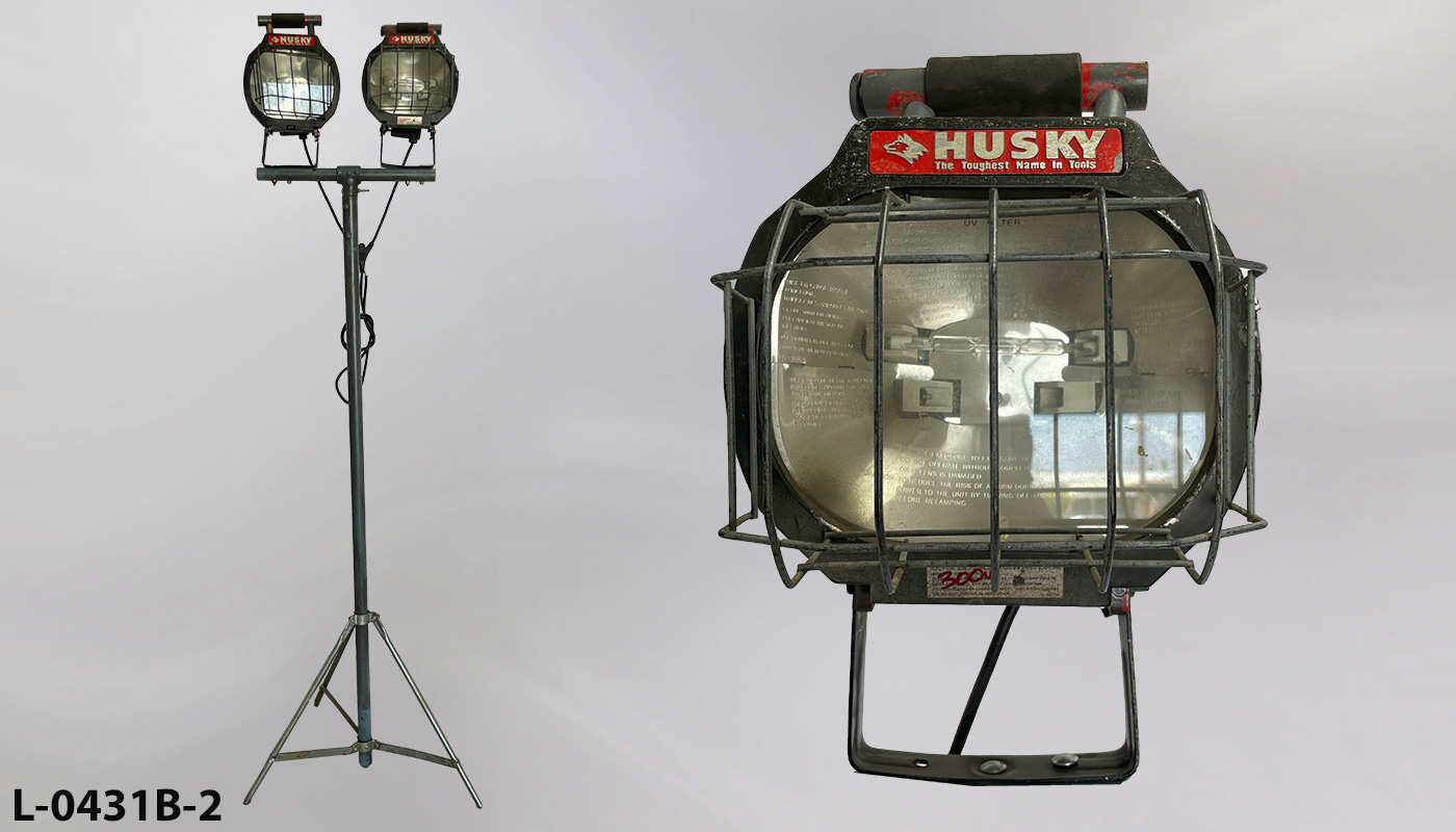 Light, work light, floor stand, halogen, dual head, heavy, another photo
