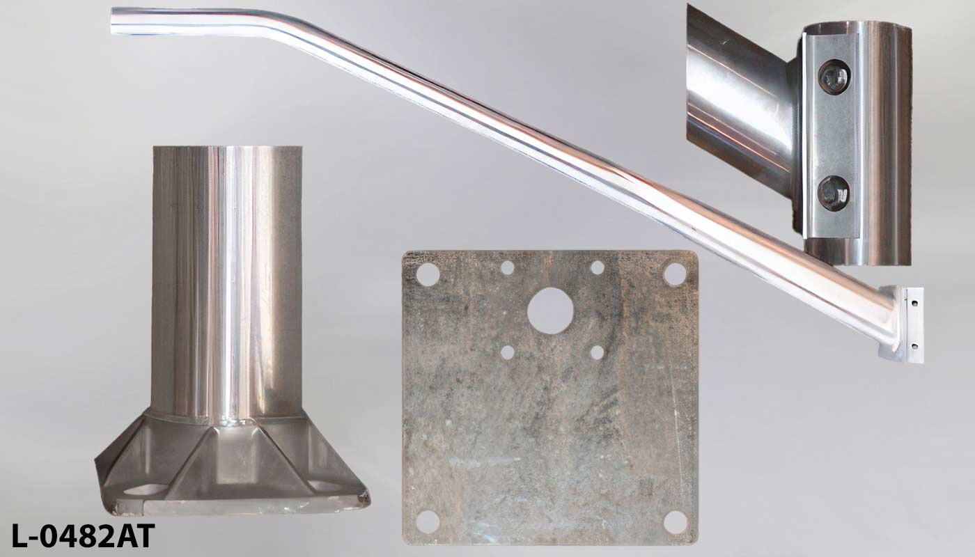 Light, cobra head street light set up, pole, aluminum, 17', another photo