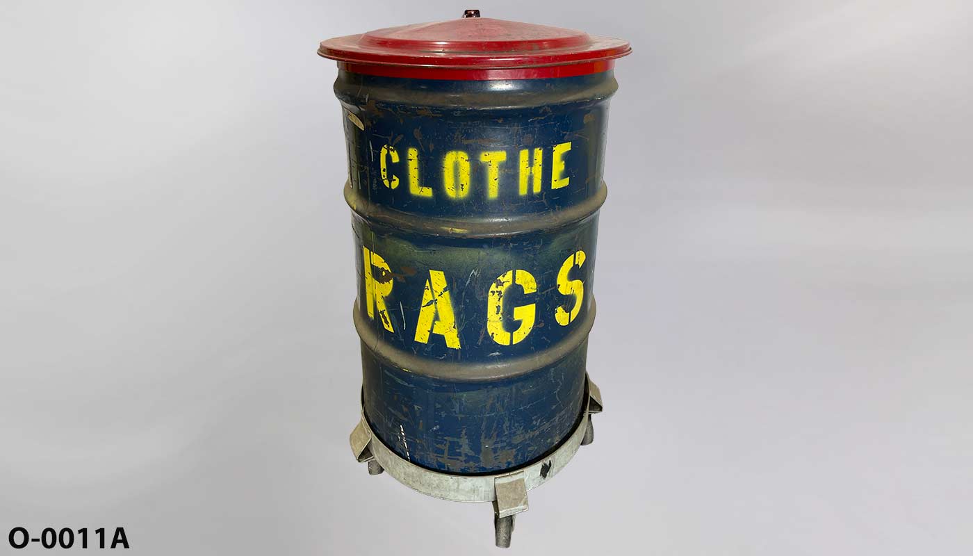 Oily rag drum, stock number O-0011