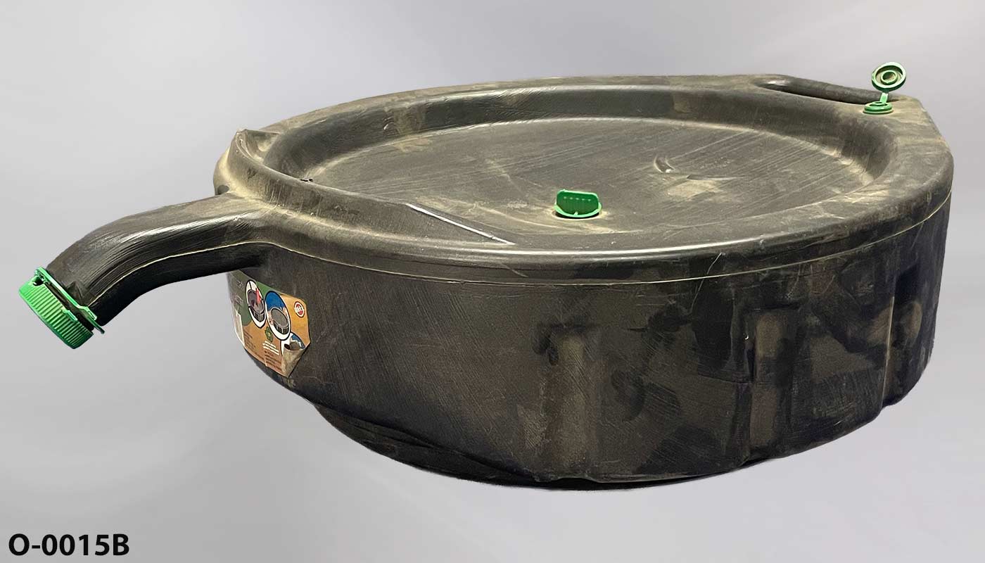 Oil drain pan, (BLACK OR GREEN), 15 quart, plastic, 18", another photo