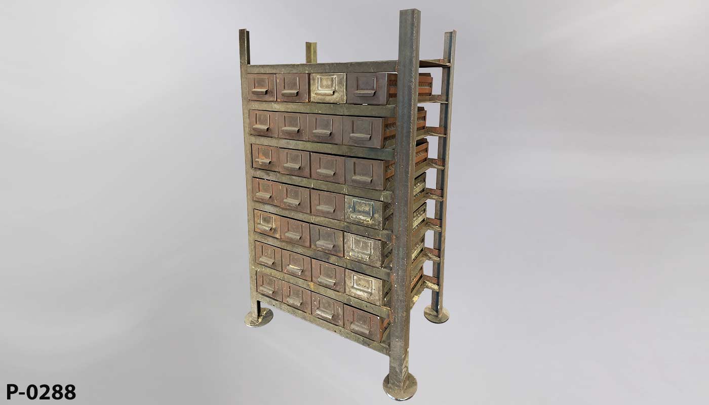 Parts organizer shelf unit, stock number P-0288