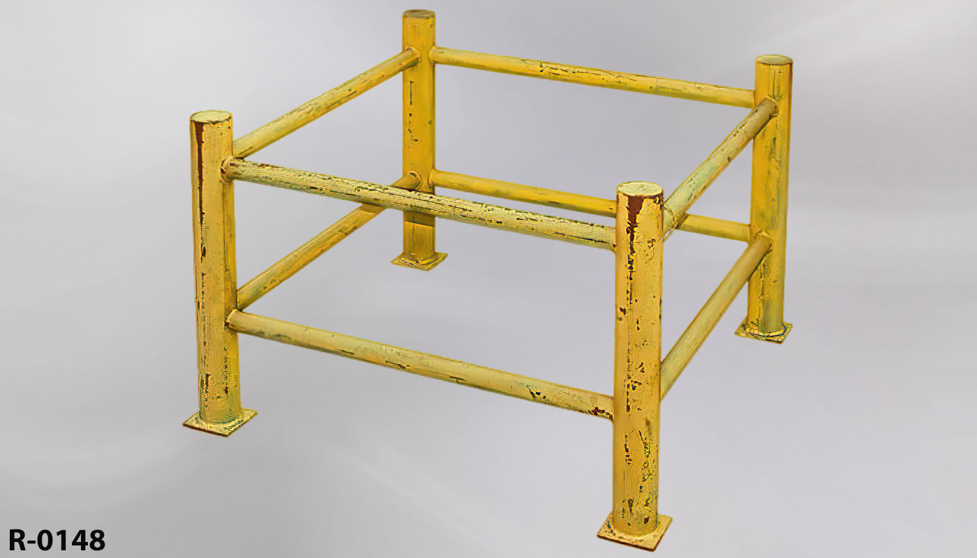 Railing/barrier square enclosure, stock number R-0148