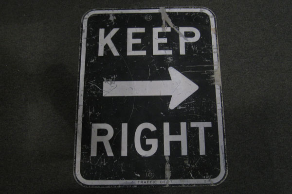 Sign-Keep Right, stock number S-0077