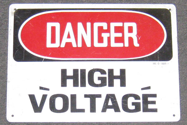 Sign-Danger High Voltage, stock number S-0093