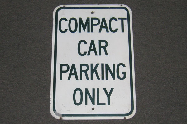 Sign-Compact car parking only, stock number S-0121
