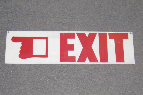 Sign-EXIT, stock number S-0131