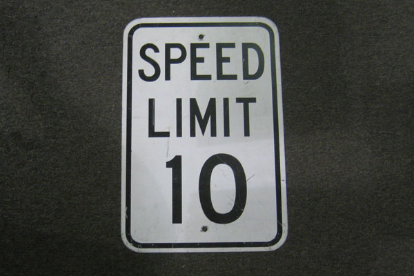 Sign-Speed Limit 10, stock number S-0161