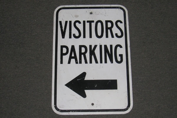 Sign-Visitor Parking metal, stock number S-0164