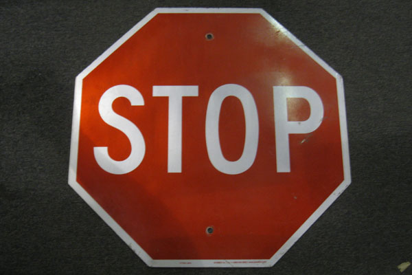 Sign-Stop, stock number S-0180