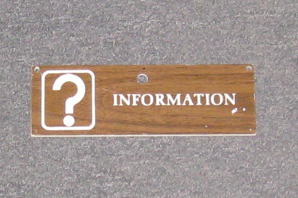 Sign-Information, stock number S-0181