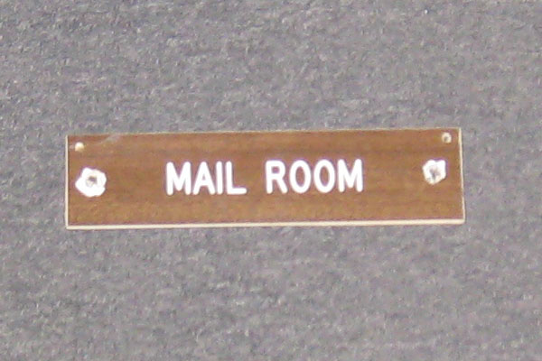 Sign-Mail room, stock number S-0195