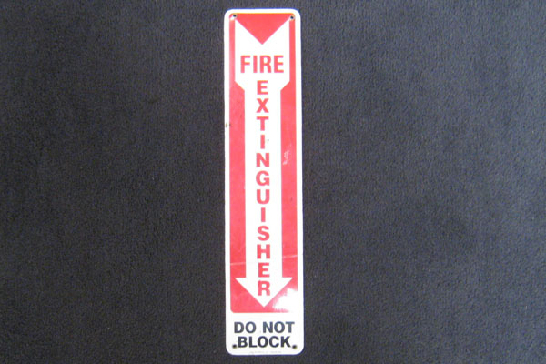 Sign-Fire Extinguisher Do Not Block, stock number S-0215