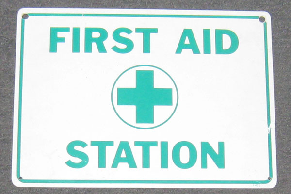 Sign-First Aid Station, stock number S-0247