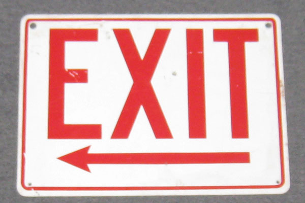 Sign-Exit, stock number S-0262