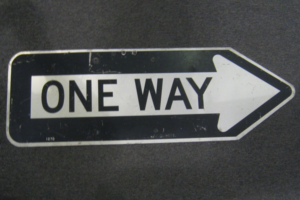 Sign-ONE WAY --->, stock number S-0266
