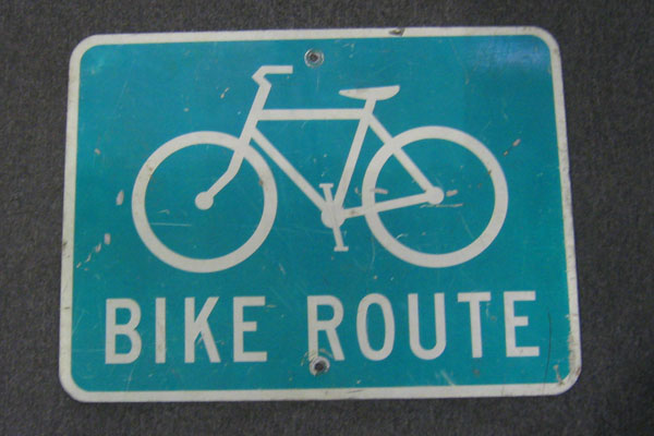 Sign-Bike route, stock number S-0270