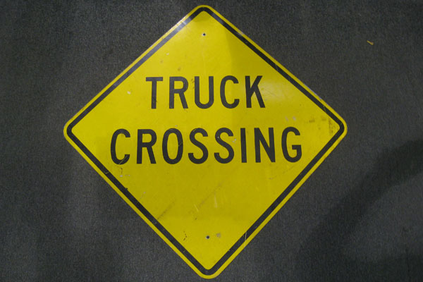Sign-Truck Crossing, stock number S-0271
