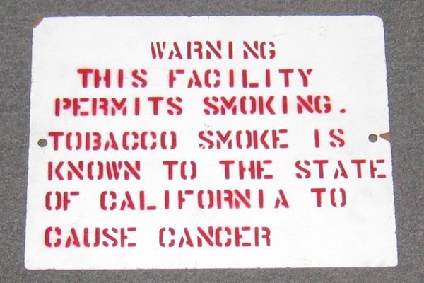 Sign-Warning this facility permits smoking..., stock number S-0298