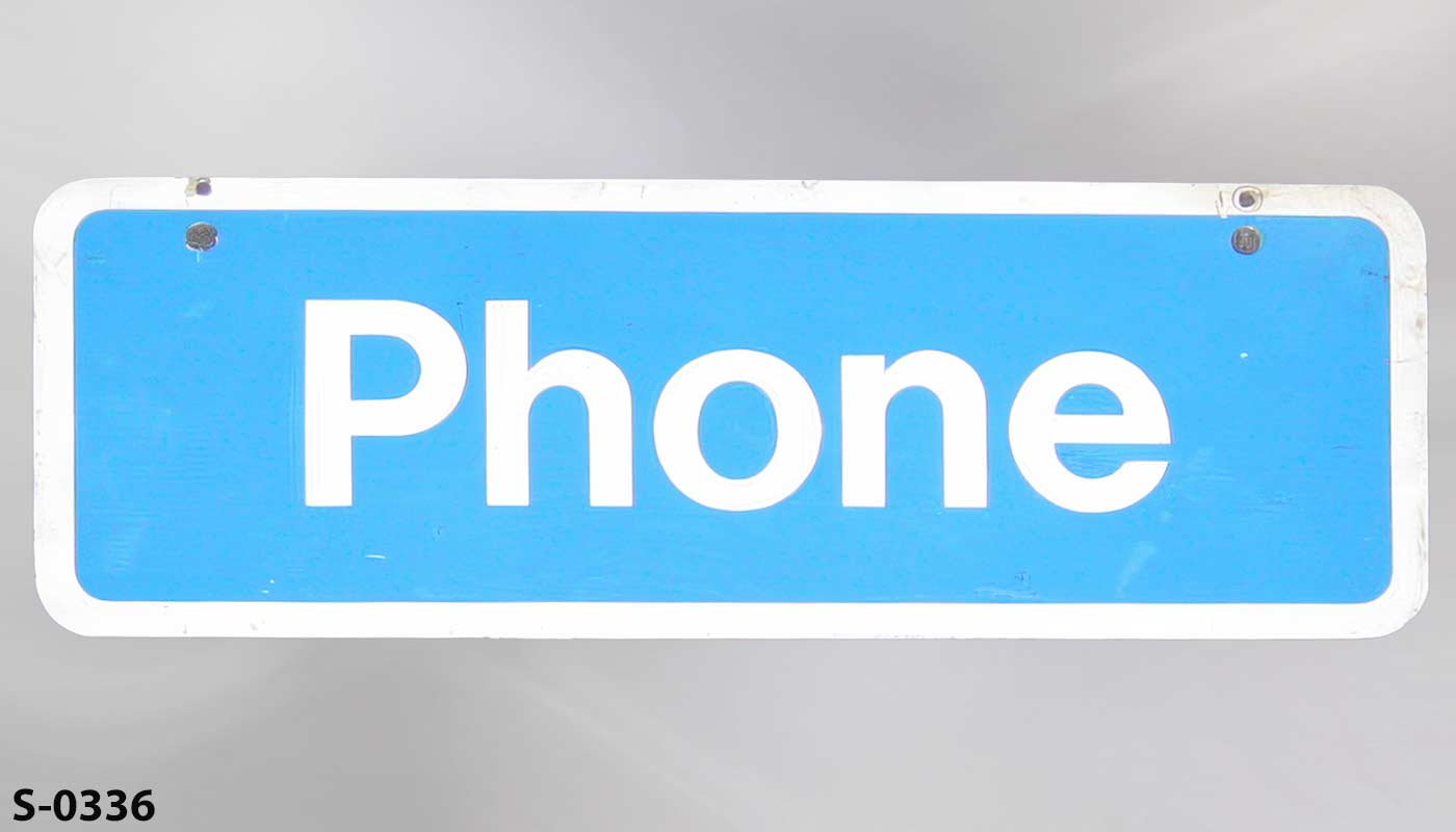Sign-Phone, stock number S-0336