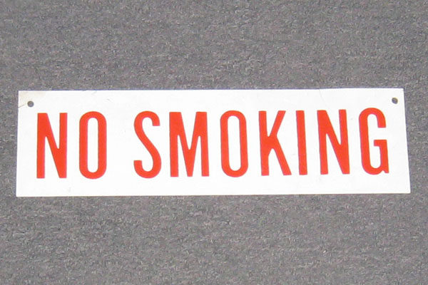 Sign-No Smoking, stock number S-0341