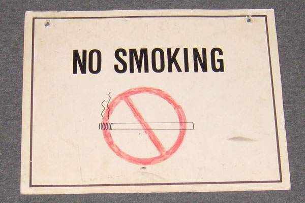 Sign-No Smoking, stock number S-0342