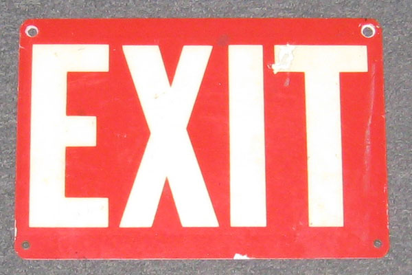 Sign-Exit, stock number S-0351
