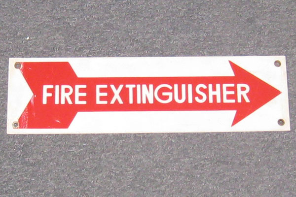 Sign-Fire Extinguisher, stock number S-0359