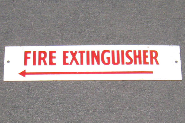 Sign-Fire Extinguisher, stock number S-0382