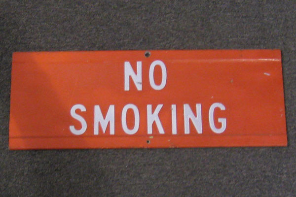 Sign-No Smoking, stock number S-0398